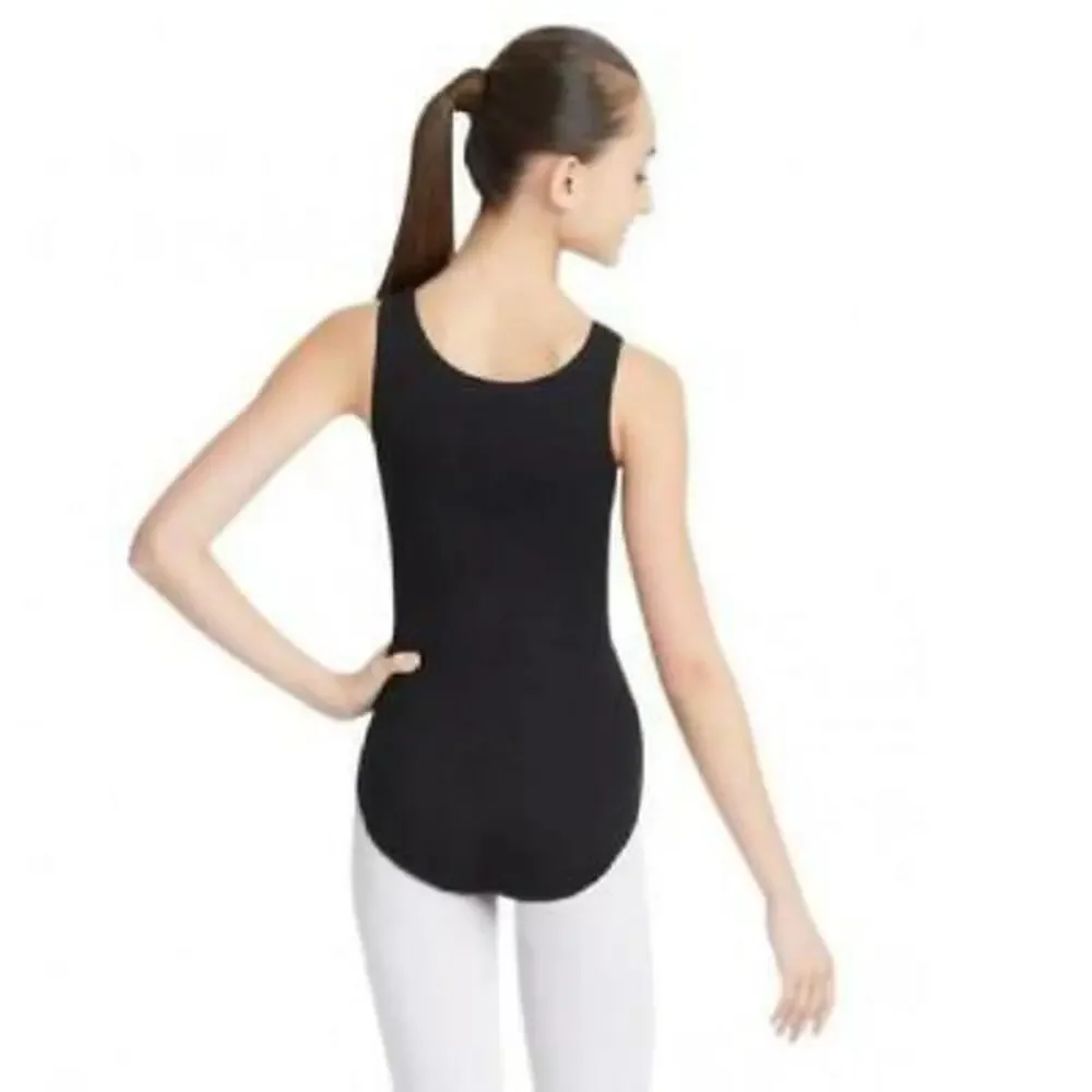 Pre-Owned Dance Leotard Capezio CC200 Large Child Black Ballet Tap Jazz